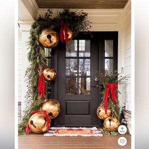 NWT Hobby Lobby Metallic Jumbo Metal Jingle Bell gold Holiday Ornament decor